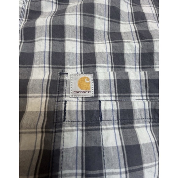Carhartt Relaxed Fit Short Sleeve Button Down Plaid Shirt Men's Size 2XL - Picture 5 of 16